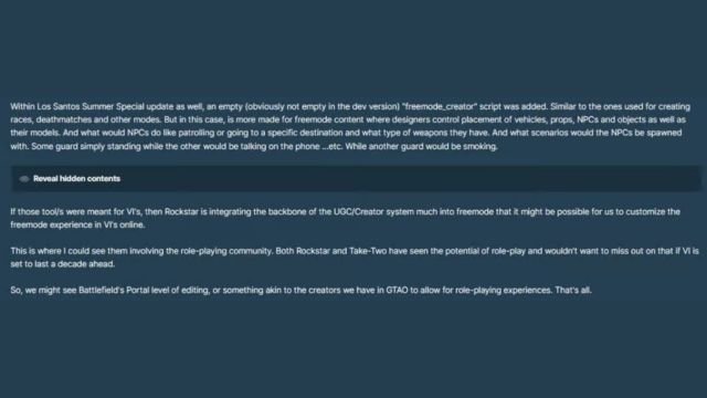 New GTA Online Files Reveal Potential Role-Play Creator Features for GTA 6
